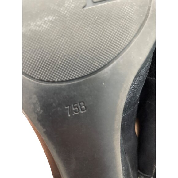 Ralph Lauren Lauren Womens Black Leather Wedge Heels Size 7.5B SKU 9179 - Picture 6 of 14